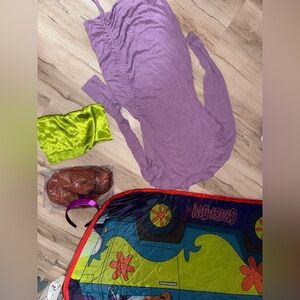Daphne Scooby Doo costume with The Mystery Machine van foldout